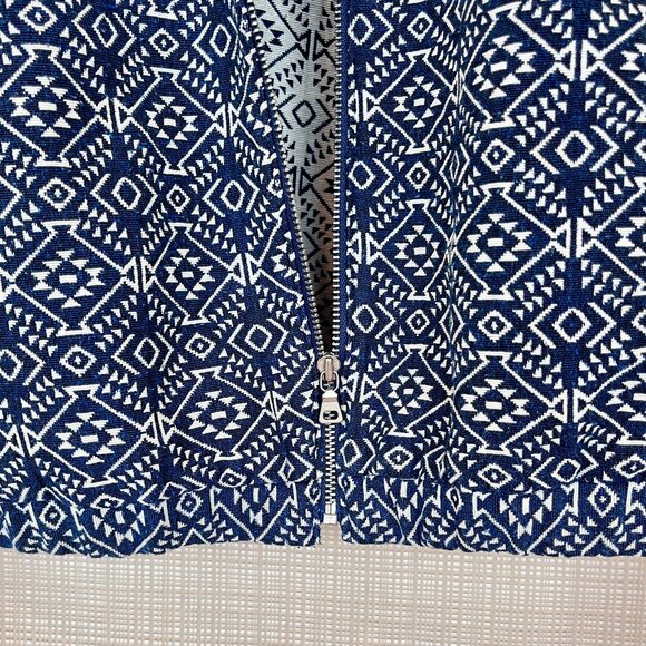 Textured Bomber Jacket Old Navy Southwest Boho Festival Collarless Jacket - Picture 10 of 15